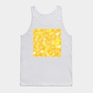 Orange transparent slices. Summer tropical translucent citrus fruits. Tank Top